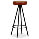3-Tlg. Bar-Set Altholz Massiv, Echtleder Und Canvas