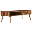 Couchtisch Massivholz Palisander Honigbraun 110X50X37 Cm