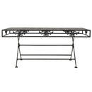Couchtisch Klappbar Vintage-Stil Metall 100X50X45 Cm Schwarz