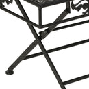 Couchtisch Klappbar Vintage-Stil Metall 100X50X45 Cm Schwarz