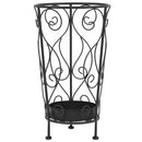 Regenschirmständer Vintage-Stil Metall 26 X 46 Cm Schwarz Weiß