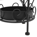 Regenschirmständer Vintage-Stil Metall 26 X 46 Cm Schwarz Weiß