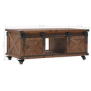 Couchtisch Massivholz Tanne 91X51X38 Cm Braun