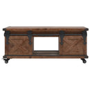 Couchtisch Massivholz Tanne 91X51X38 Cm Braun