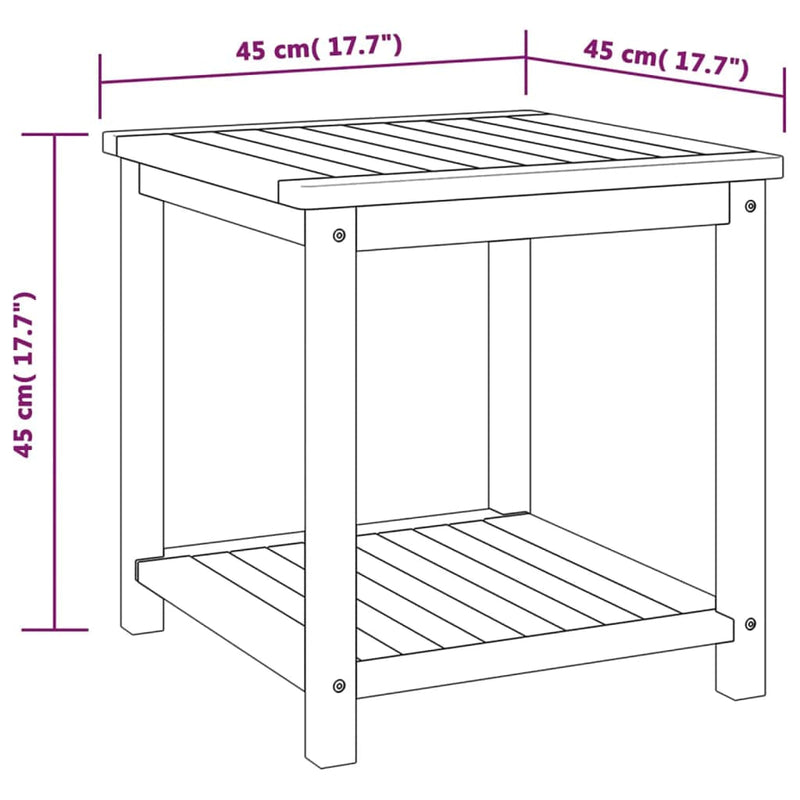 Beistelltisch Massivholz Akazie 45x45x45 cm