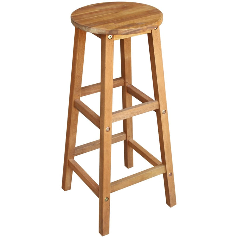 Bartisch Und Hocker-Set 7-Tlg. Akazienholz Massiv