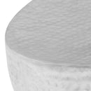 Couchtisch Silber Gehämmert 100 X 50 X 28 Cm Aluminium