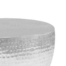 Couchtisch Silber Gehämmert 100 X 50 X 28 Cm Aluminium
