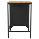 Einzelsockel Schreibtisch Massivholz Und Stahl 100X50X76 Cm