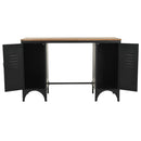 Schreibtisch Mit Ständer Tannenholz Massiv Und Stahl 120X50X76 Cm