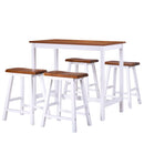 Bartisch- Und Hocker-Set 5-Tlg. Massivholz