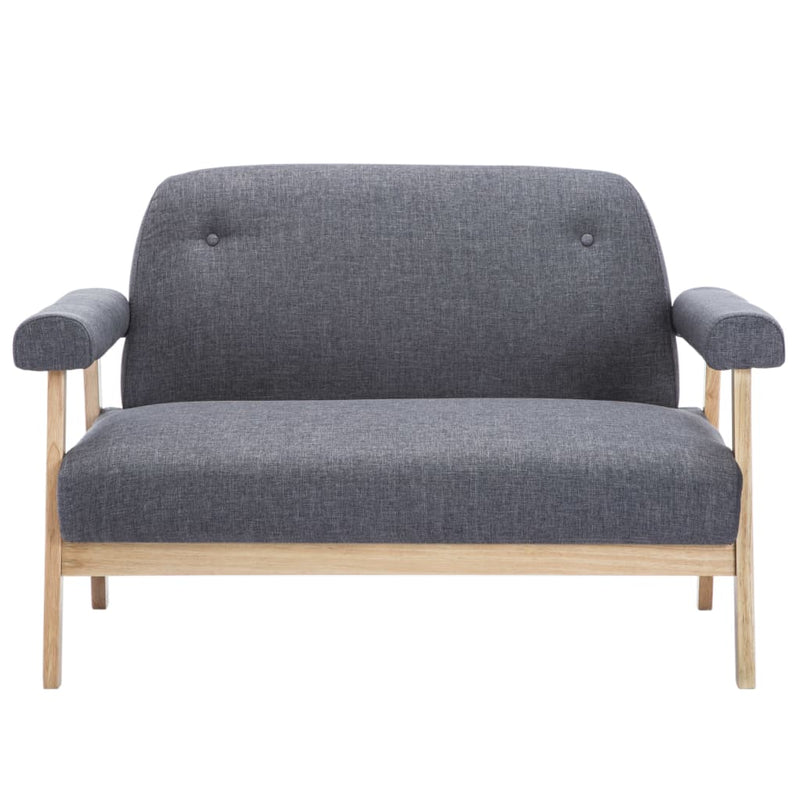 2-Sitzer-Sofa Stoff Dunkelgrau