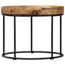 Couchtisch Massivholz Mango Und Stahl 50X40 Cm