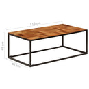 Couchtisch 110X60X40 Cm Massivholz Akazie Und Stahl