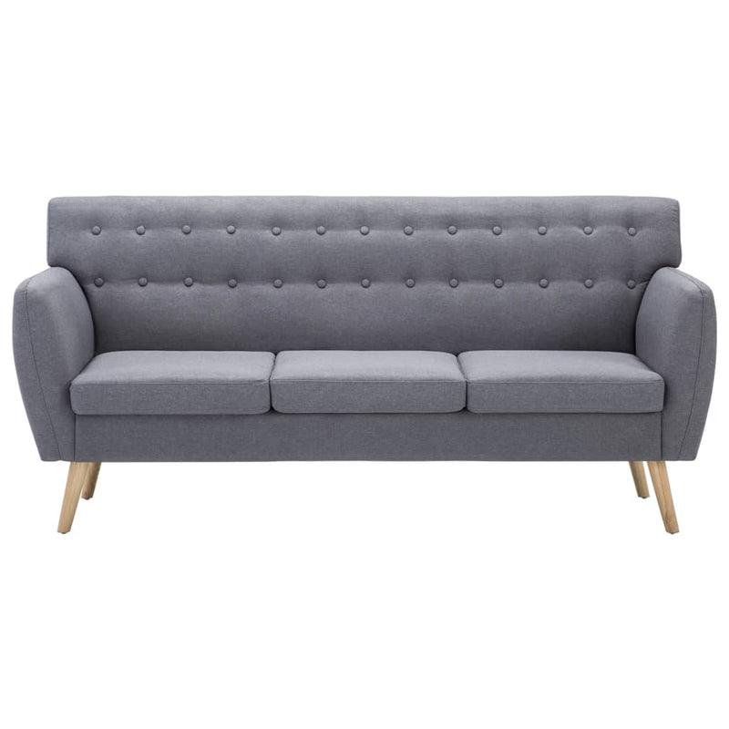 3-Sitzer-Sofa Stoff 172x70x82 cm Hellgrau