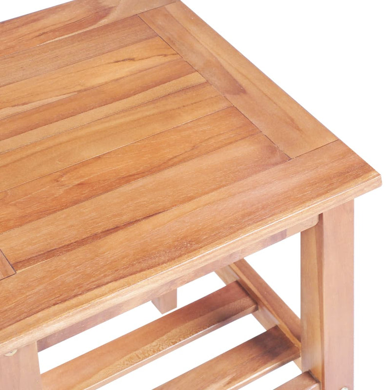 Couchtisch 40x40x50 cm Quadratisch Massivholz Teak