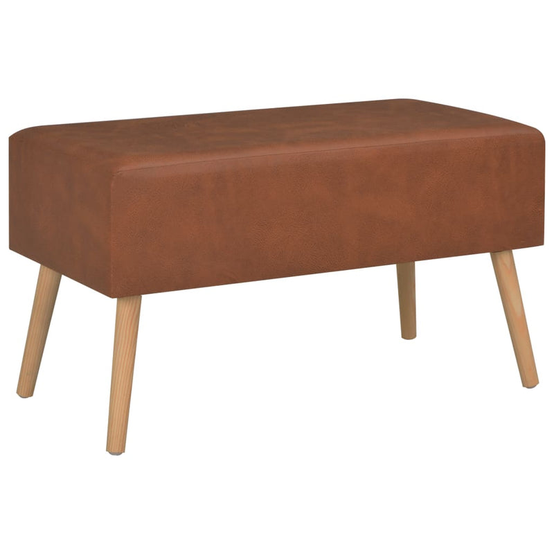 Couchtisch Braun 80x40x46 cm Kunstleder