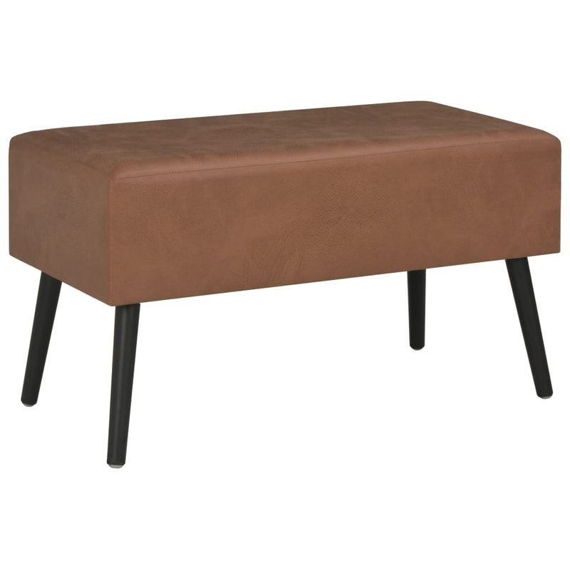 Couchtisch Dunkelbraun 80x40x46 cm Kunstleder