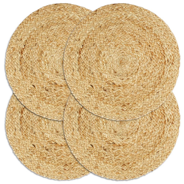 Tischsets 4 Stk. Natur 38 cm Rund Jute