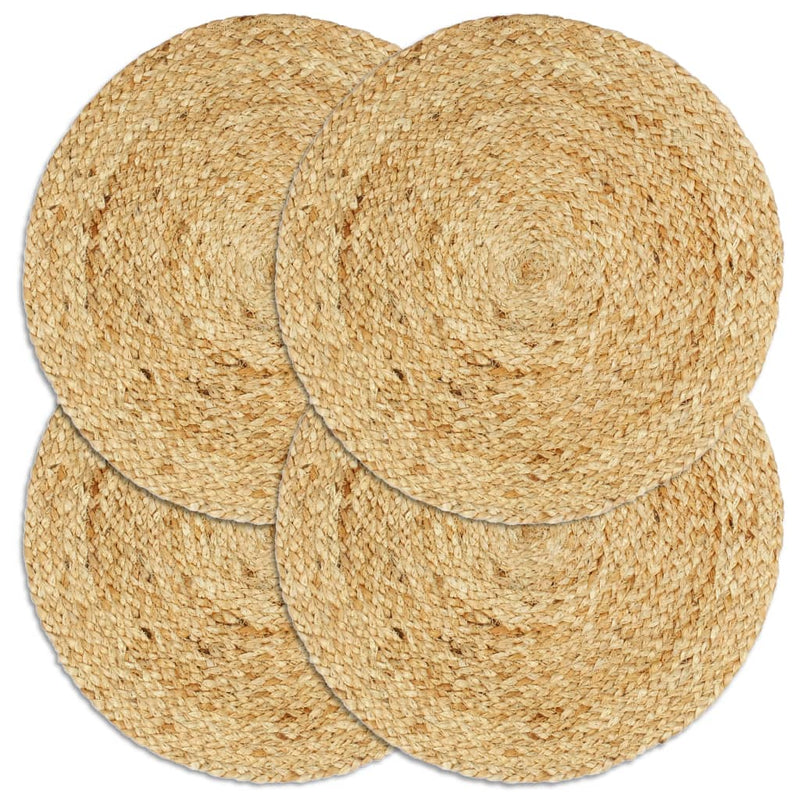 Tischsets 4 Stk. Natur 38 cm Rund Jute