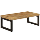 Couchtisch 100X50X35 Cm Massivholz Mango Und Stahl