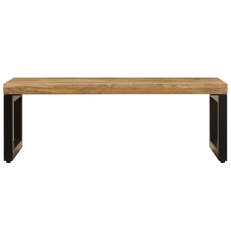 Couchtisch 100X50X35 Cm Massivholz Mango Und Stahl