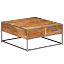 Couchtisch 75X75X35 Cm Massivholz Akazie