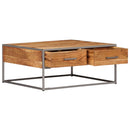Couchtisch 75X75X35 Cm Massivholz Akazie