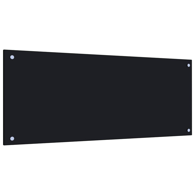 vidaXL Küchenrückwand Schwarz 100x40 cm Hartglas