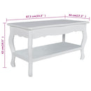 Couchtisch Mit Ablage Mdf Weiß