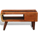 Couchtisch Mit Abgerundeter Seite & 1 Schublade Altholz