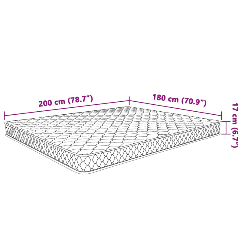 Memory-Schaum-Matratze 200×160×17 cm