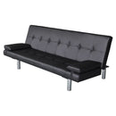 Schlafsofa Mit 2 Kissen Kunstleder Ausziehbar