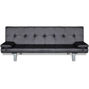 Schlafsofa Mit 2 Kissen Kunstleder Ausziehbar