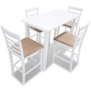 Hölzerner Stehtisch Und 4 Barhocker