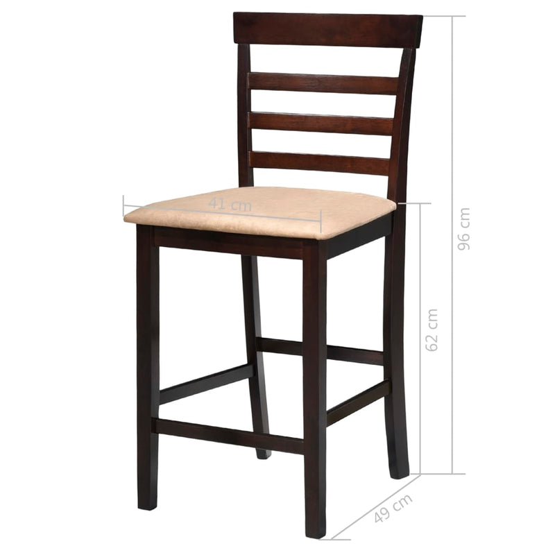 Hölzerner Stehtisch Und 4 Barhocker