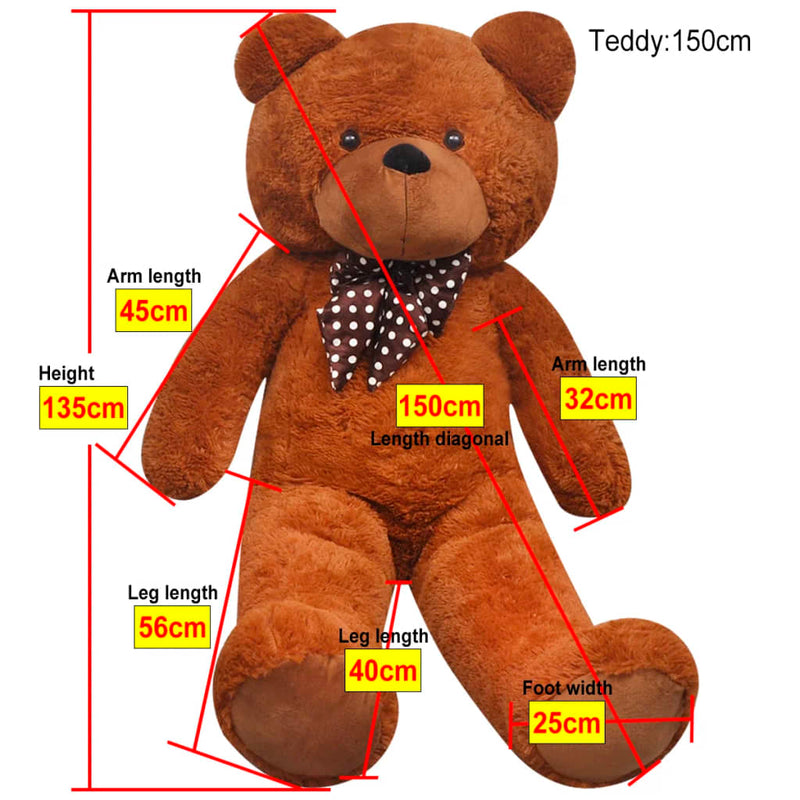 Weicher XXL-Plüsch-Teddybär Braun 135 cm