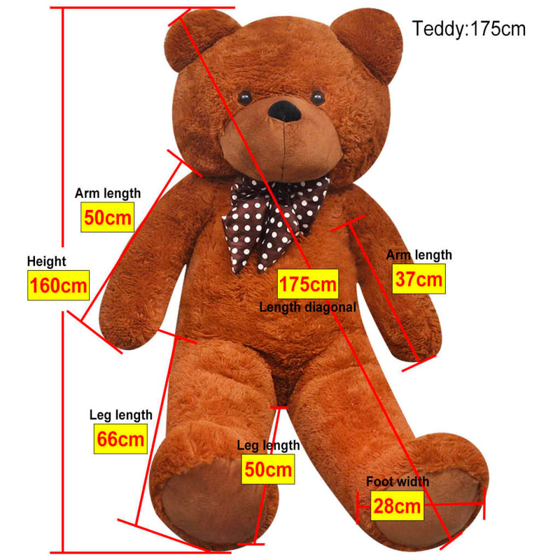 Weicher XXL-Plüsch-Teddybär Braun 160 cm