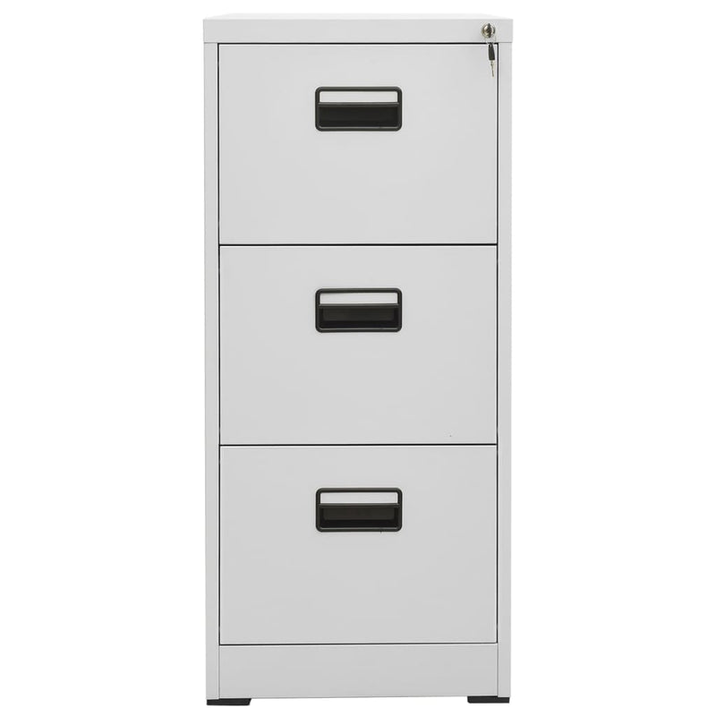 Aktenschrank Hellgrau 46x62x102,5 cm Stahl