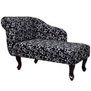 Chaiselongue Schwarz Und Weiß Stoff Dunkelgrau