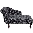 Chaiselongue Schwarz Und Weiß Stoff Dunkelgrau