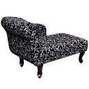 Chaiselongue Schwarz Und Weiß Stoff Dunkelgrau