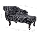 Chaiselongue Schwarz Und Weiß Stoff Dunkelgrau