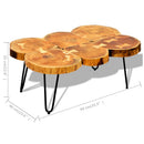 Couchtisch 35 Cm 6 Baumscheiben Massivholz Palisander