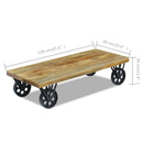 Couchtisch Mangoholz 120X60X30 Cm