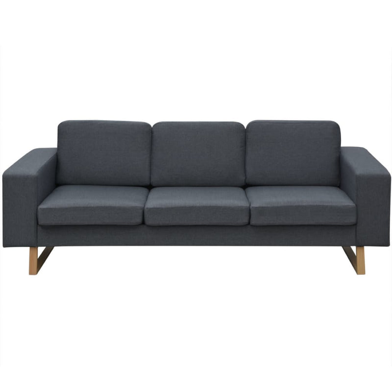 2-Sitzer und 3-Sitzer Sofa Set Dunkelgrau