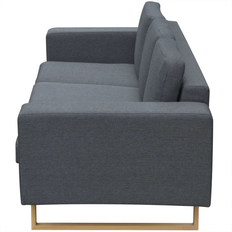 2-Sitzer und 3-Sitzer Sofa Set Dunkelgrau