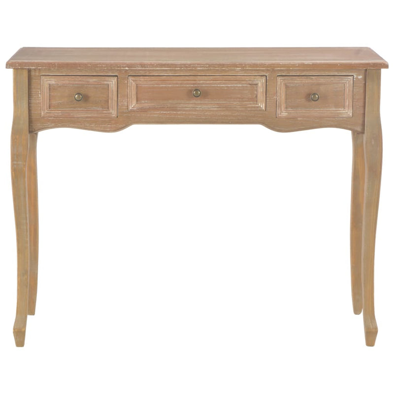 280047 vidaXL Dressing Console Table with 3 Drawers Brown