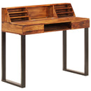 Schreibtisch 110 X 50 X 94 Cm Massivholz Und Stahl Grau