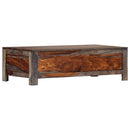 Couchtisch Grau 100X50X30 Cm Massivholz